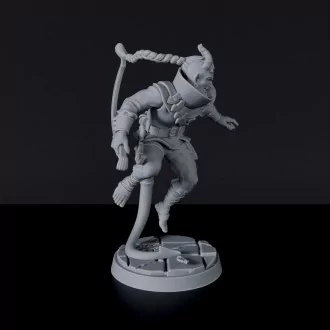 Dedicated fantasy set for tabletop RPG army - Tiefling Male Rogue with sword - thief miniature