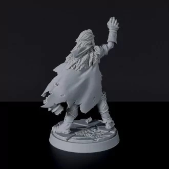 Miniature of Human Male Cleric with hammer - dedicated set to army for fantasy tabletop RPG games