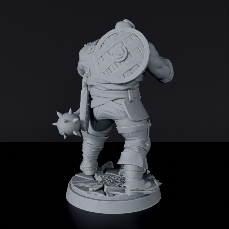 Half-Orc Male Fighter - orcs warrior fantasy miniatures - RPG games