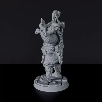Miniature of warlock - Half-Giant Male Druid with staff dedicated fantasy set for tabletop roleplaying games and collectors