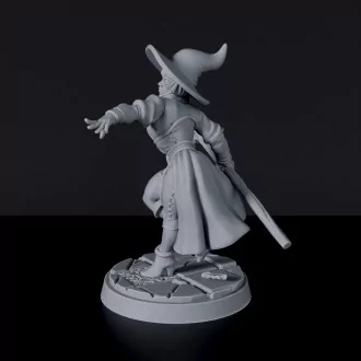 Miniature of Human Female Warlock ver. 2  - dedicated fantasy set for tabletop roleplaying games and collectors