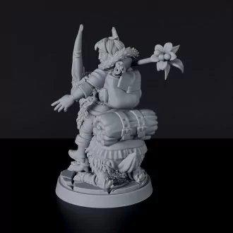 Miniature of Gnome Female Druid - dedicated fantasy set for tabletop roleplaying games and collectors
