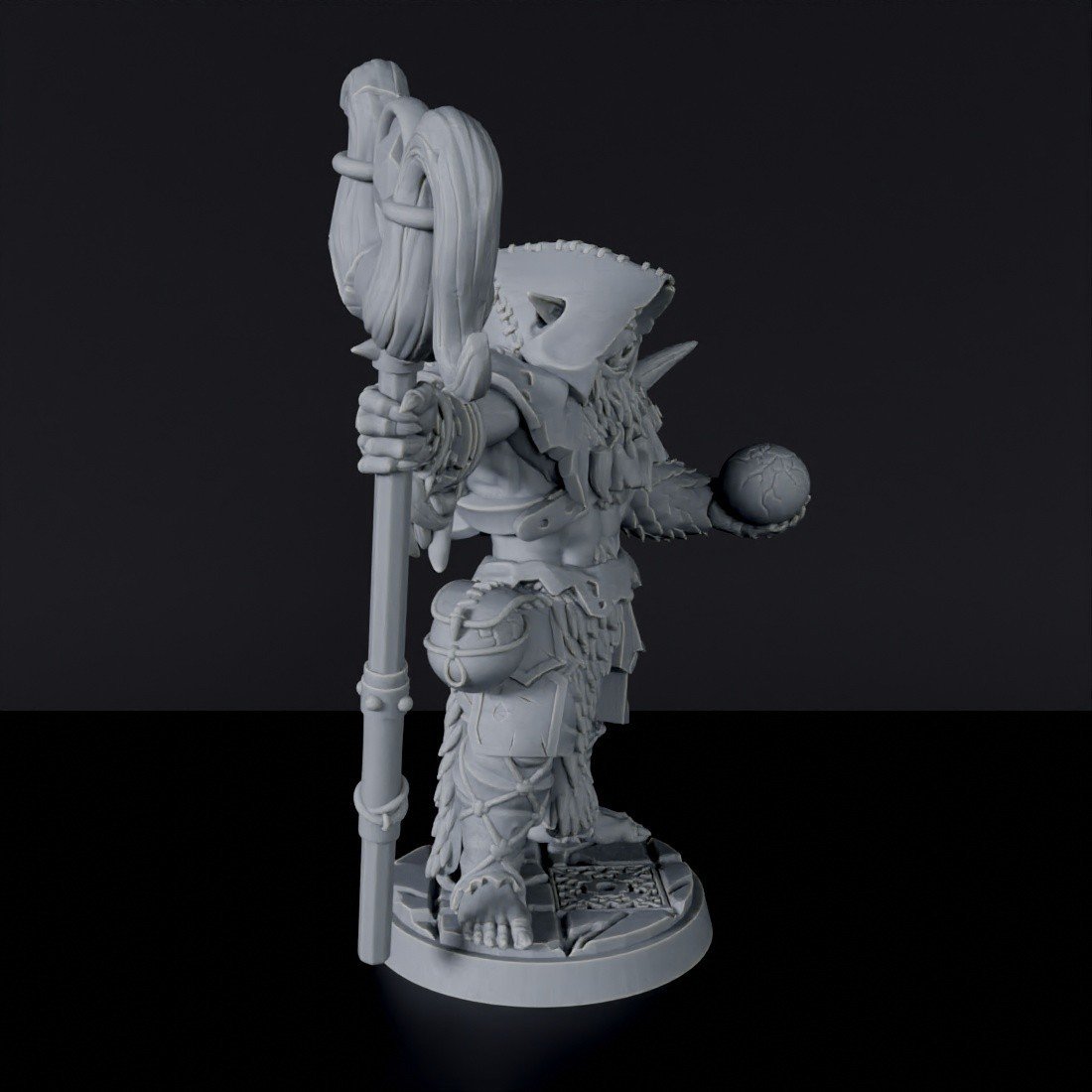 Bugbear Male Warlock - wizard fantasy miniatures - tabletop RPG games