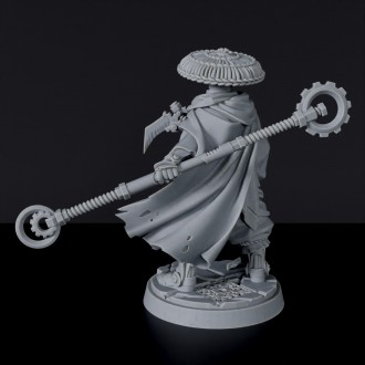 Constructed Male Monk miniature dedicated to army for fantasy tabletop RPG games
