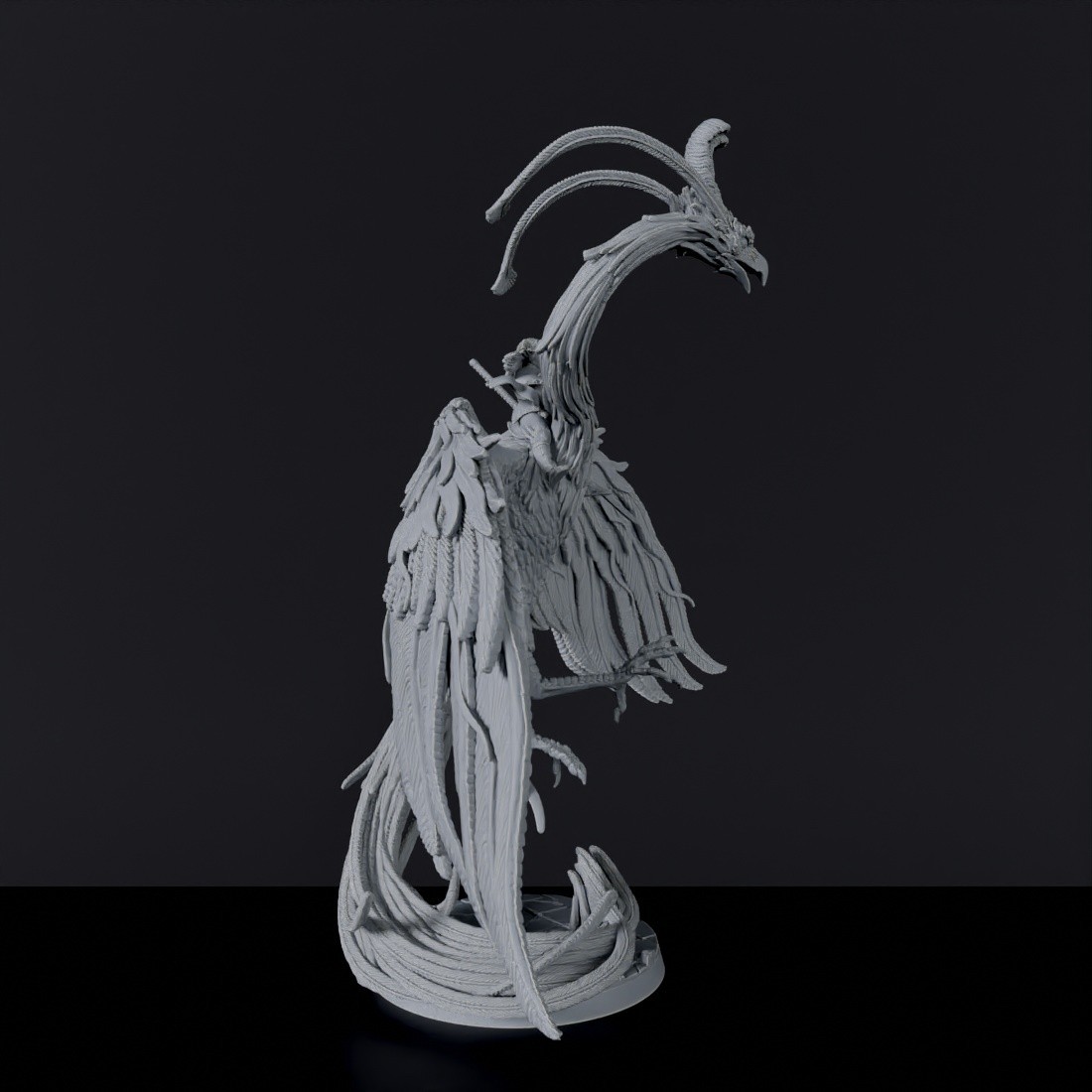 Takiyasha on Suzaku - warrior with bird fantasy minis - Mythborn Yokai