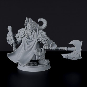 Miniature of Dwarf Male Warrior ver. 2 with axe and shield - for tabletop games, roleplaying games and collectors