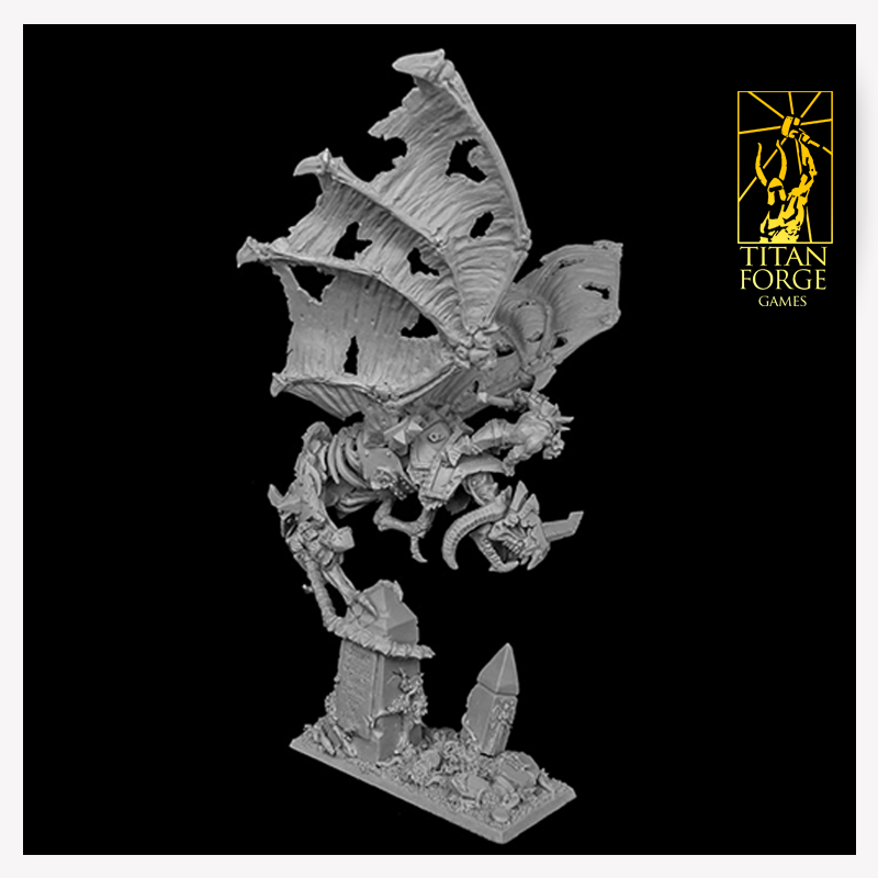 Undead Wyvern - 3d printed set includes 34 parts to create miniature