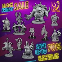 25% - 70% SALE ON ALL MINIS!
Emptying the Depot ⭐ Some Minis Will Never Return To Our Offer! ⭐ Grab Them Before The Stock Runs Out!

#titanforgeminiatures #cyberforgeminiatures #titanforge #cyberforge #resincast #miniatures #blackfriday #discount #sale #3dsculpting #patreonminiatures #boardgames #gridwars #bloodfields #wargames #wargaming #tabletopgames