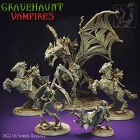 Our October Fantasy release is here. This month we bring you the aristocracy of the night, the blood drinkers, and the immortal - Gravehaunt Vampires collection. The package includes heroes, modular infantry, cavalry units, giant monsters, bases, terrain PLUS RPG characters, and monsters. Thank you for supporting us and happy Printing! 

#titanforgeminiatures #resinprinting #patreonminiatures #stl #3dprintingminiatures #3dprinting #happyprinting #wargames #wargaming #tabletopgames #vampirecounts #soulblightgravelords #ravenloft